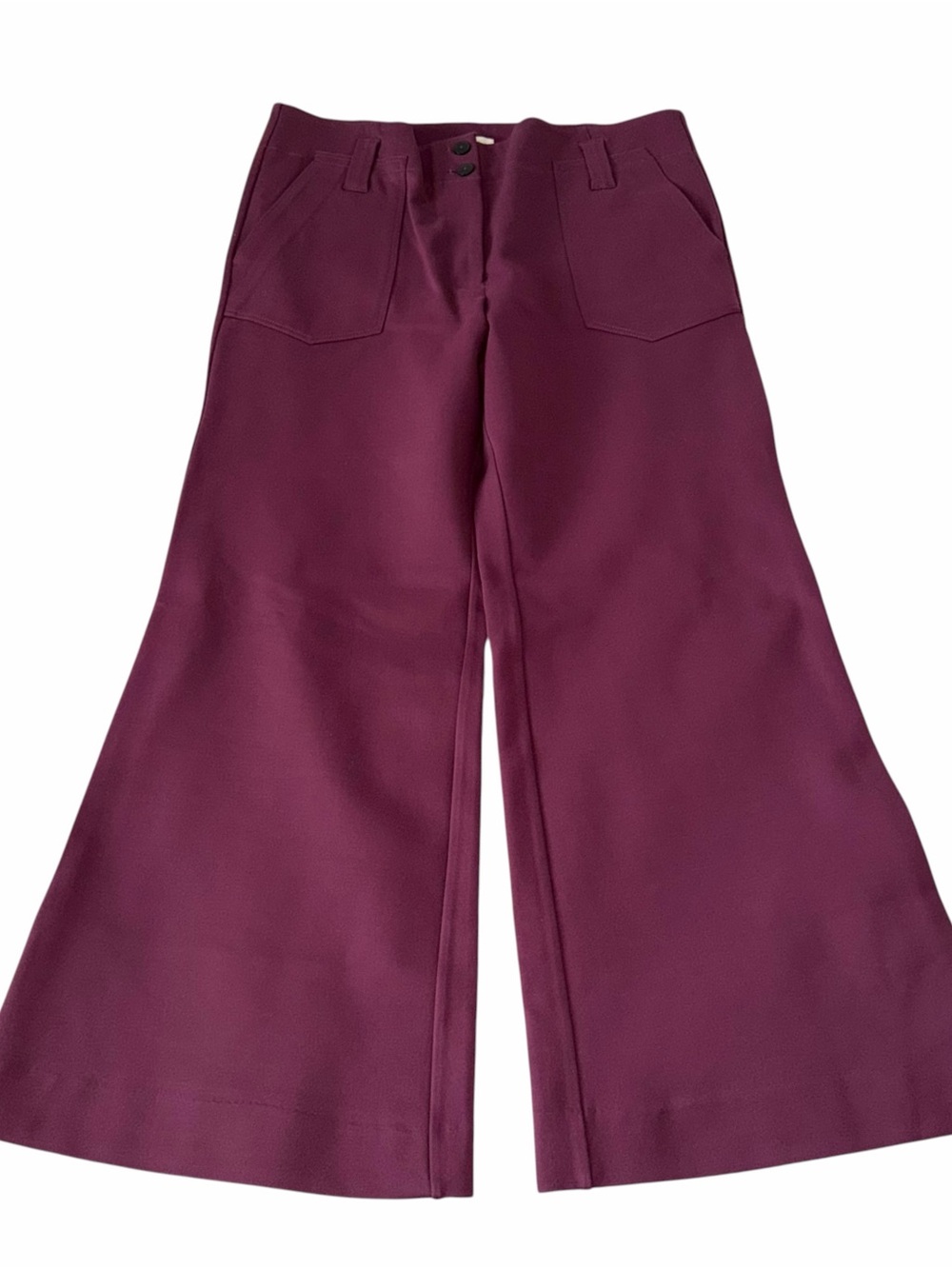 Maeve Anthropologie Naomi Ponte Wide-Leg Flare Pants Size 16 US Purple Career